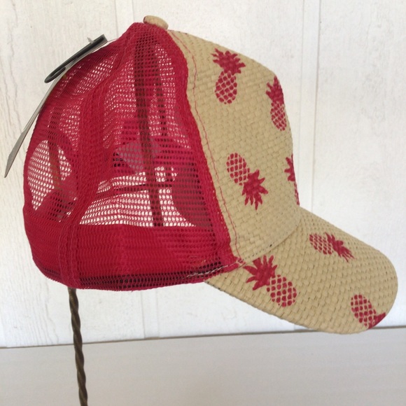 RAMPAGE PINEAPPLE PRINT BASEBALL TRUCKER HAT NWT - Picture 3 of 8